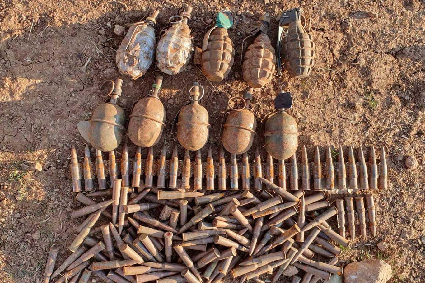PKK'nin tuzakladığı bomba ve mühimmat ele geçirildi